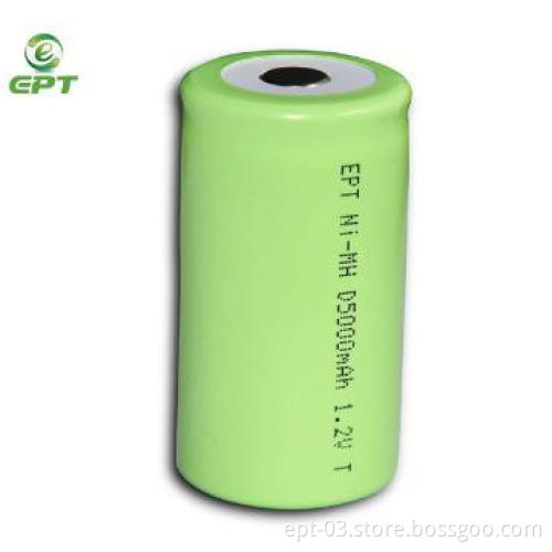 High capacity D nimh rechargeable battery,5000mAh
